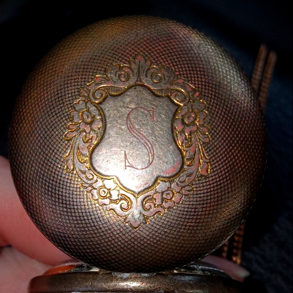 Brass colibri quartz hunter's addition pocket watch - Picture 2 of 3